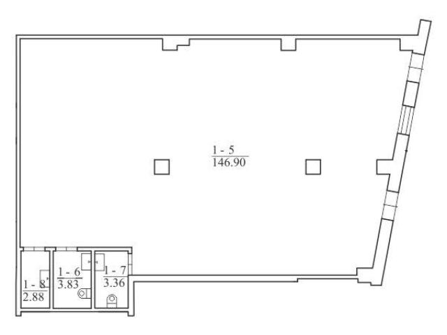 Išnuomojamos 157 kv.m. Kavinės - prekybinės-paslaugų patalpos Naujoji Uosto g,
