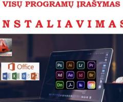 AutoCAD, Photoshop, Windows ir kitų programų: instaliavimas Vilniuje