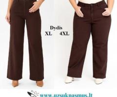 Šokolado spalvos džinsai apkūnioms