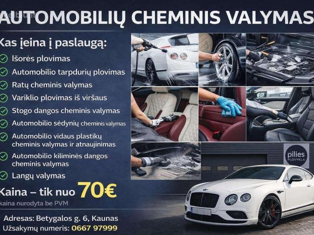 AUTOMOBILIŲ PLOVYKLA VARIKLIŲ PLOVIMAS