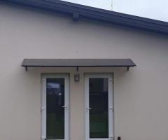 STOGELIŲ gamyba ir montavimas virš DURŲ, BALKONŲ, GARAŽŲ, TERASŲ