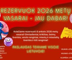 REZERVUOKITE 2026 METŲ VASAROS SEZONUI!