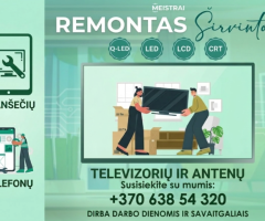Televizorių ir kitos video technikos remontas Širvintose, Ukmergėje