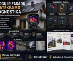 Stogų ir fasadų pratekėjimo diagnostika be ardymo