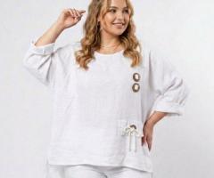 Lininės palaidinės „Puro Lino“ – oversize stiliaus, dideli dydžiai