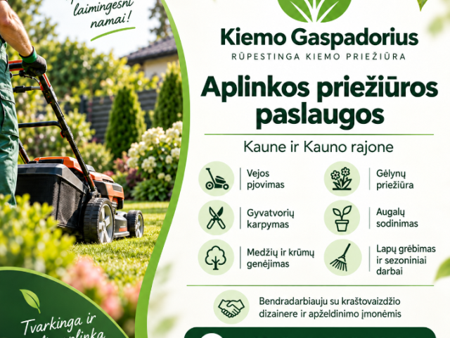 Kiemo Ir Sodo Priežiūros Paslaugos Kaune Ir Kauno Rajone