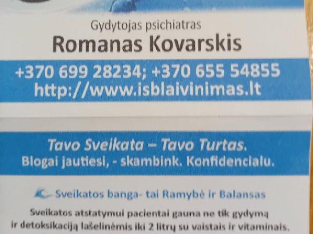 069928234 Detoksikacija, išblaivinimas, psichiatras 065554855