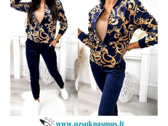 Soft veliūro laisvalaikio kostiumas