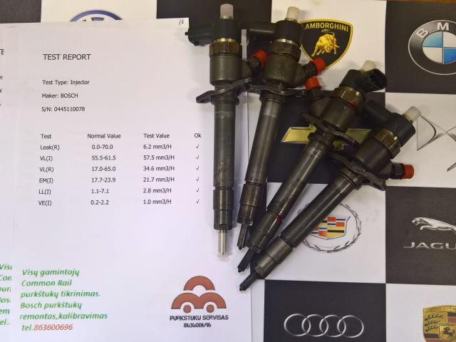 Kuro purkštukai Volvo S60, S80, V70, XC70, XC90. 0445110078