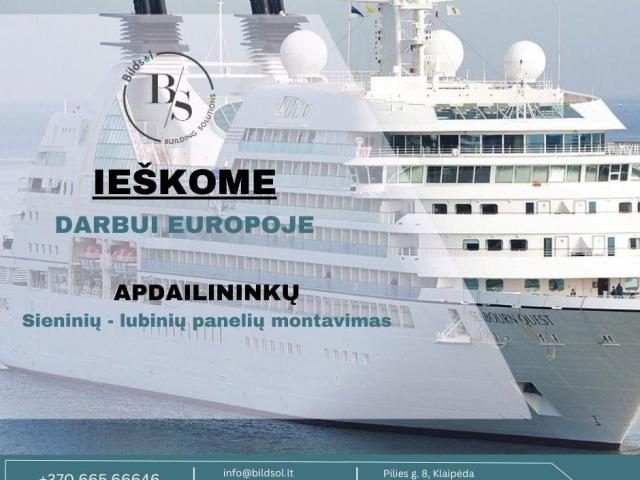 Ieškome apdailininkų darbui Europoje.